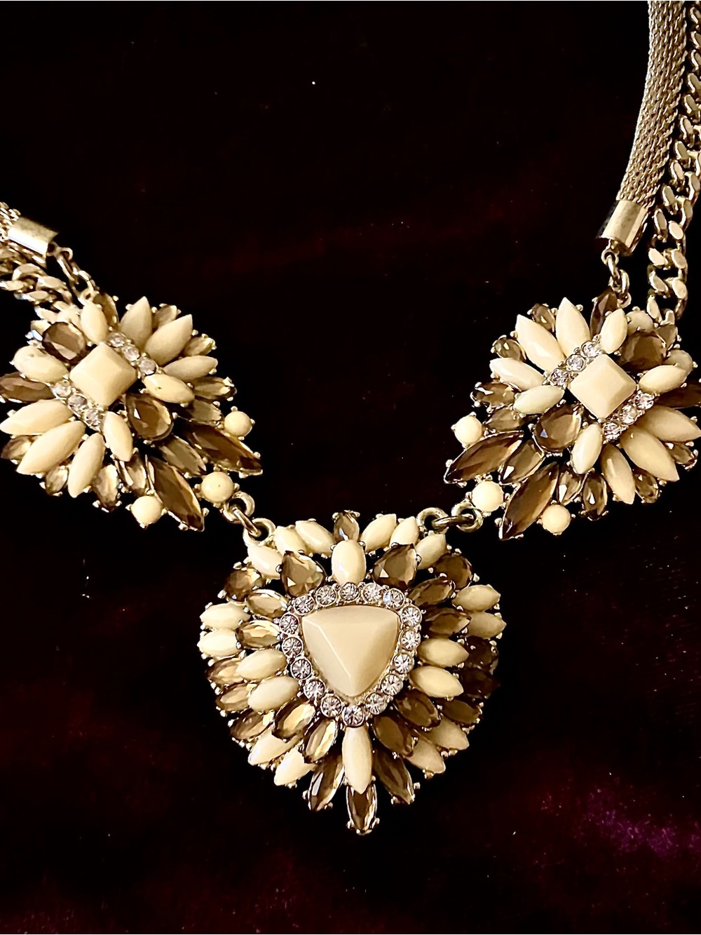 Banana Republic Topaz Cream Statement Necklace